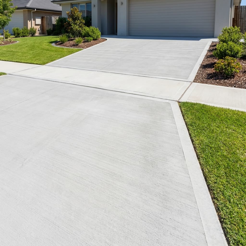 Finition de béton d'allée